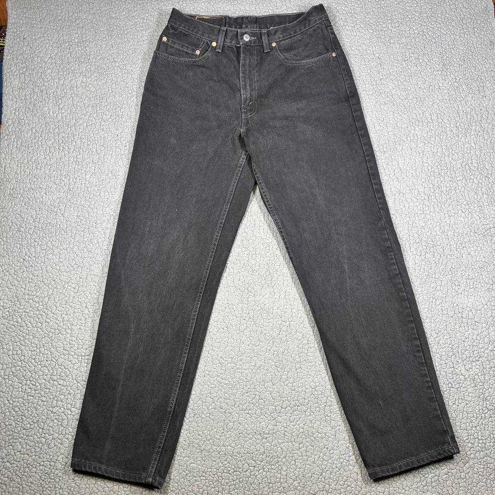 Vintage Levis 550 Relaxed Fit Black Denim Jeans Mens 33x32 Made in Canada
